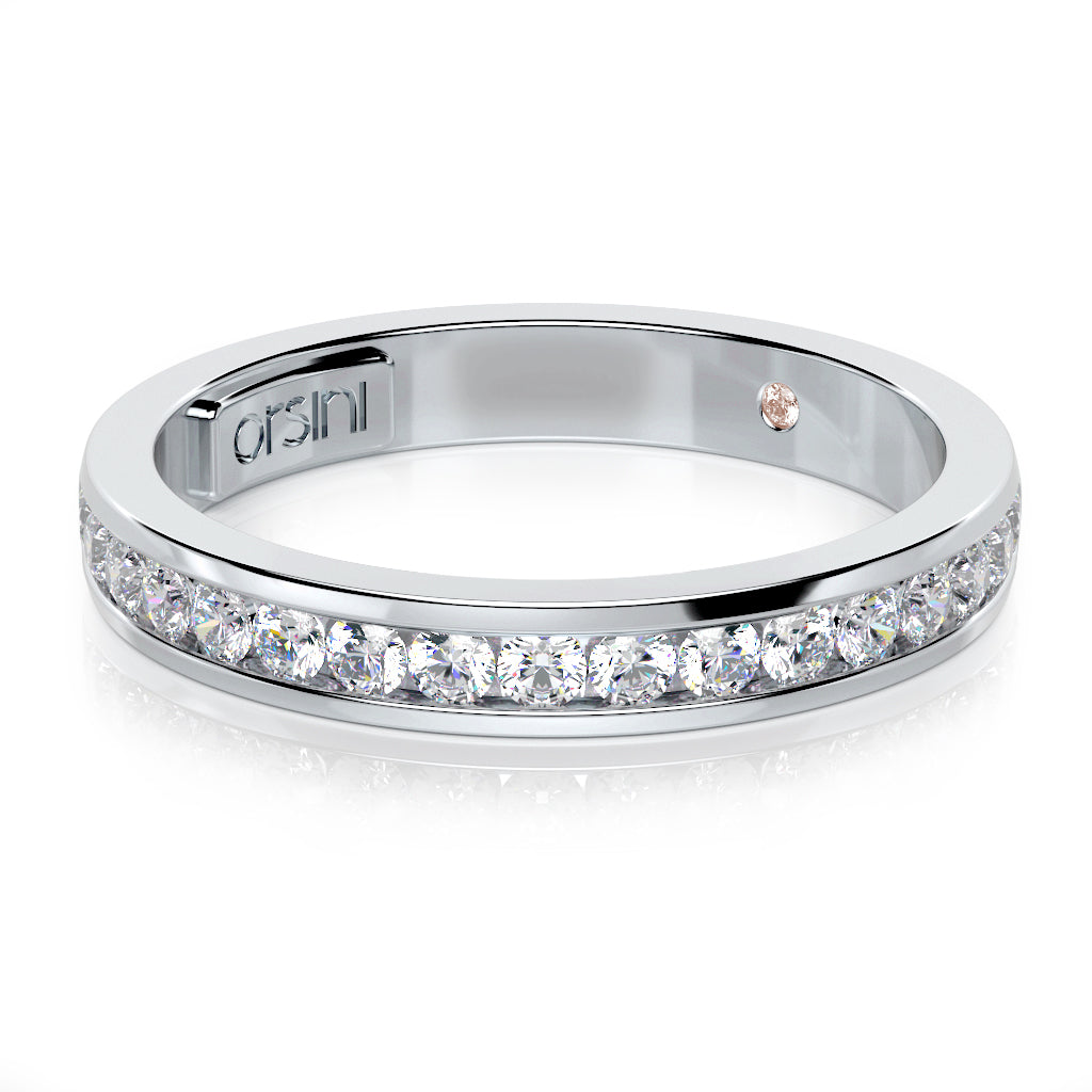Diamond Channel Set Flat Wedding Ring - Orsini Jewellers