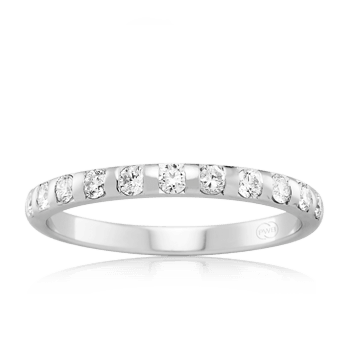 Platinum Womens Wedding Ring with Tension Set Brilliant Cut Diamonds - Orsini Jewellers