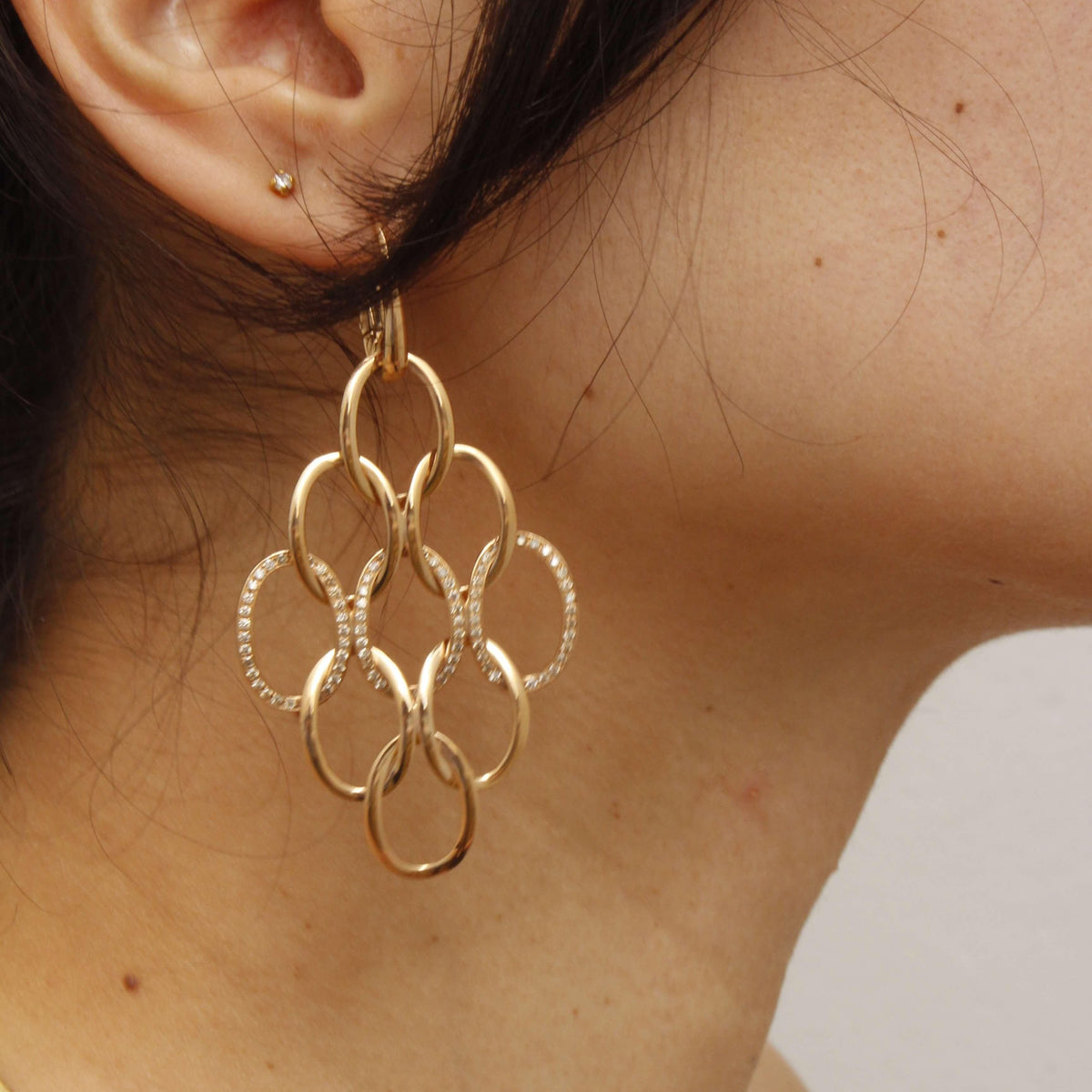 Pomellato Brera Drop Earrings Brown Diamonds 18k Rose Gold - Orsini Jewellers