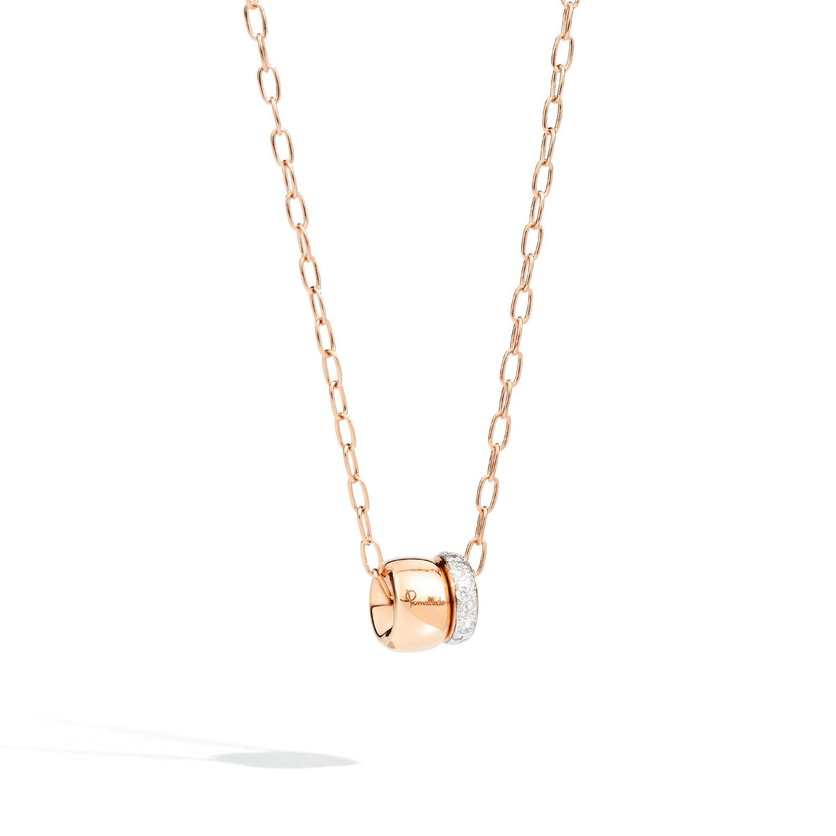 Pomellato Iconica Pendant with Chain in 18k Rose Gold with Diamonds - Orsini Jewellers