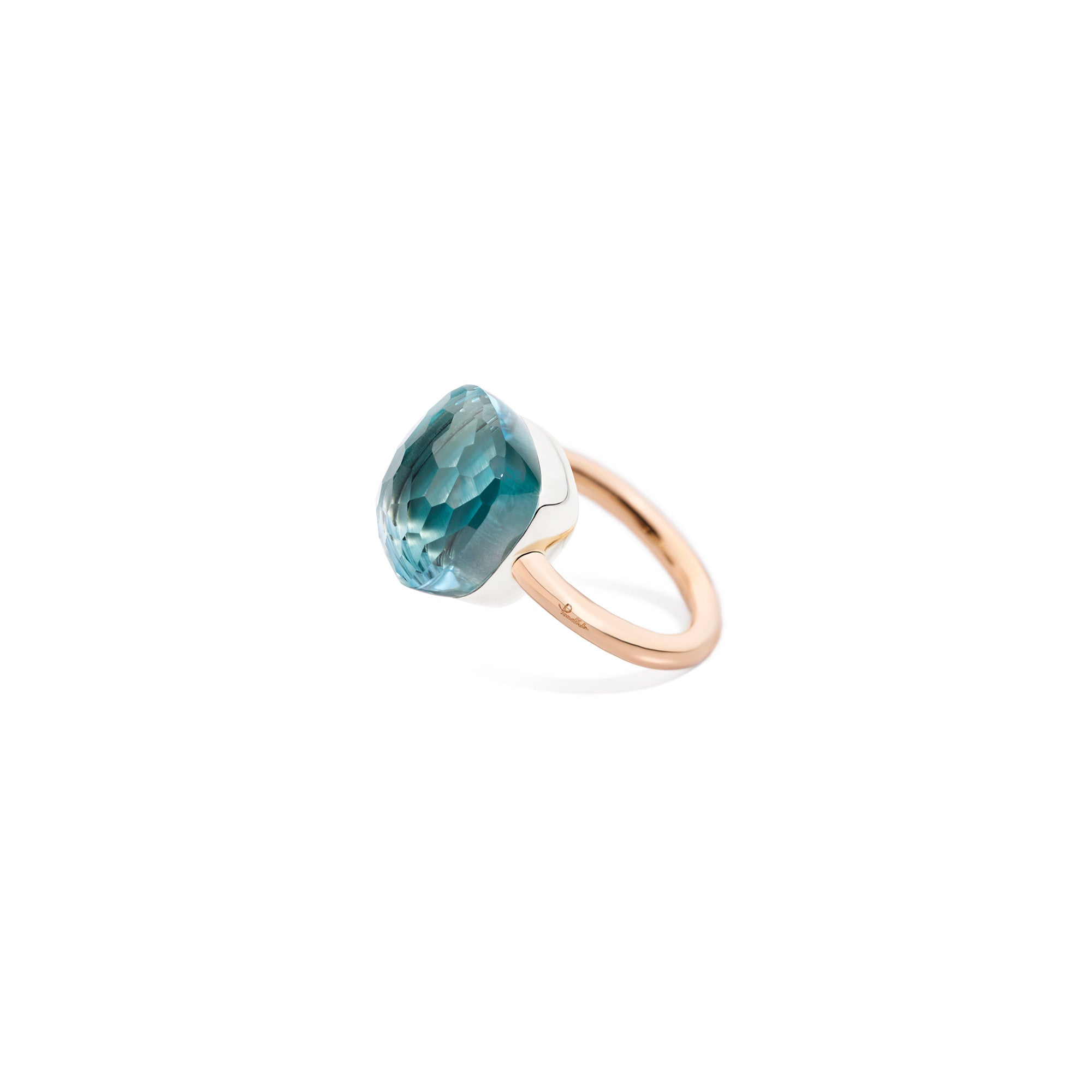 Pomellato Nudo Assoluto Ring 18k Gold with Sky Blue Topaz - Orsini Jewellers