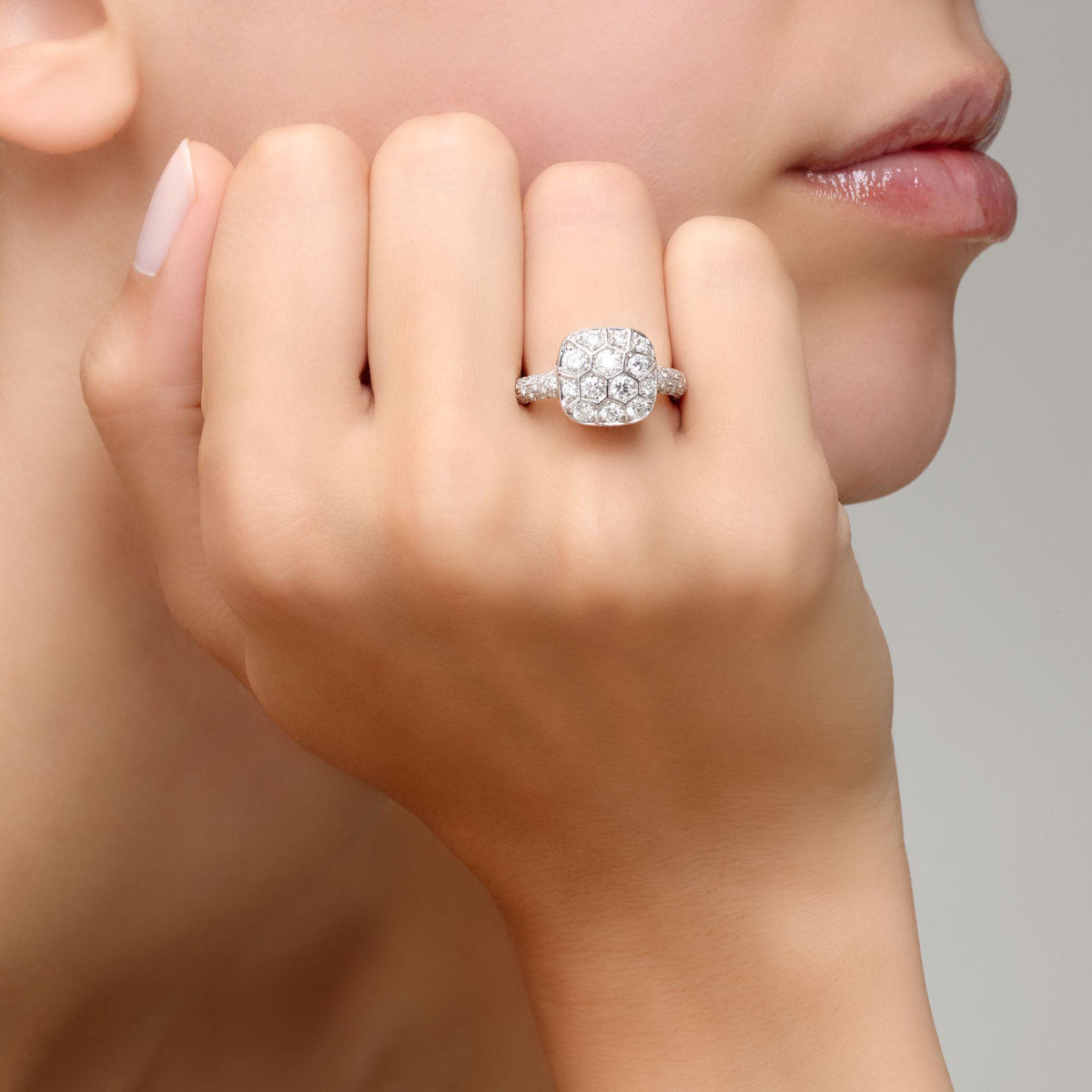 Pomellato Nudo Maxi Diamond Ring 18k Gold with Diamonds - Orsini Jewellers