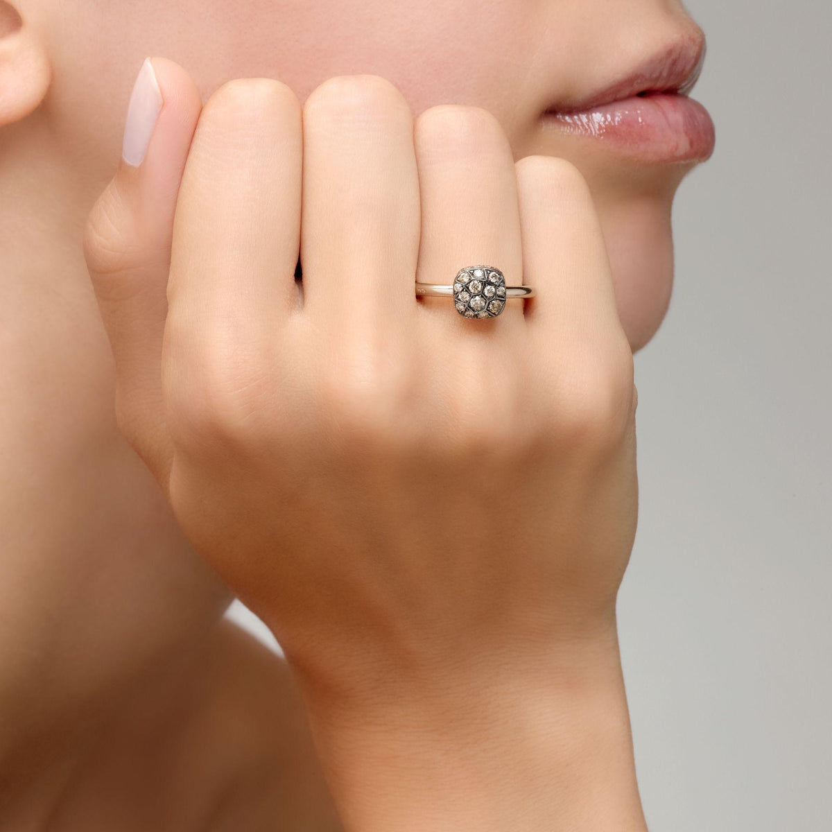 Pomellato Nudo Petit Ring 18k Gold with Brown Diamonds - Orsini Jewellers