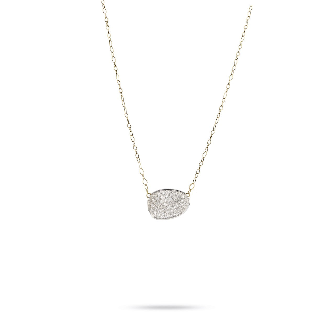 Lunaria Necklace in 18k Yellow Gold with a Diamonds - Orsini Jewellers NZ