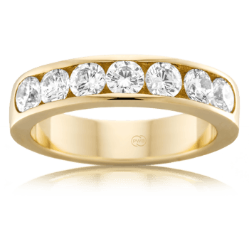 Women&#39;s Extra Large Yellow Gold Channel Set Diamond Wedding Ring - Orsini Jewellers